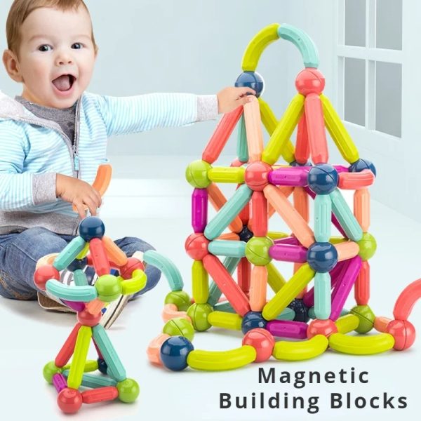 25 Pcs Magnetic Blocks Toy For Kids | Magnetic Bar Blocks Educational And Stimulating Magnetic Toy For Kids