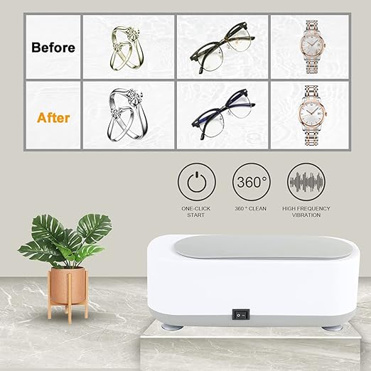 Ultrasonic Cleaner Jewelry Watch Eye Glasses Ring Makeup Brush Cleaning Machine