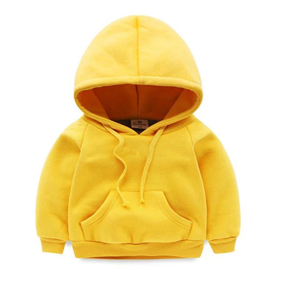 1 Pc Unisex Stitched Polyester Plain Hoodie Sweatshirt